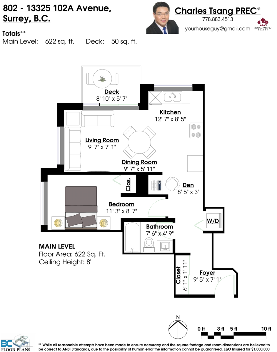 Primary Bedroom Photo of 802 13325 102a Avenue, Surrey, BC
