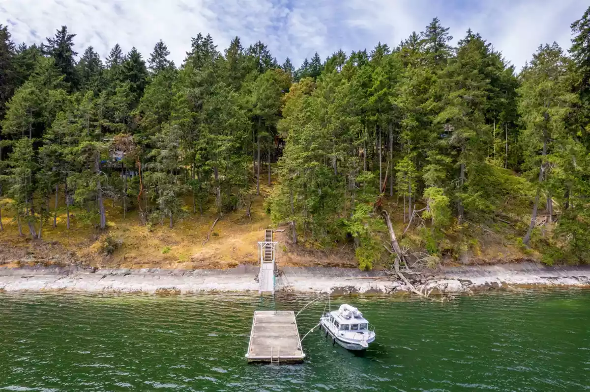 Aerial View of 144 Sunrise Point Road, Galiano Island, BC