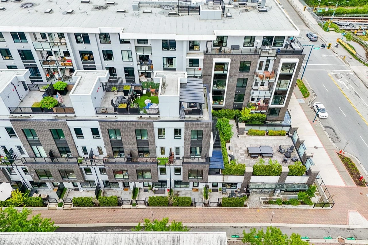 Aerial View of 1 83 Moody Street, Port Moody, BC