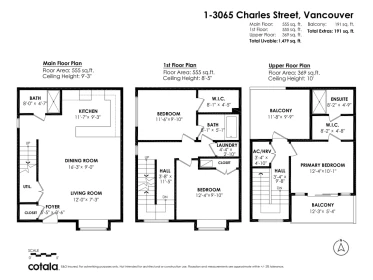 1 3065 Charles Street, Vancouver, BC, Vancouver — Half Duplex for sale