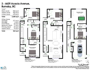 3 6639 Acacia Avenue, Burnaby, BC, Burnaby — Half Duplex for sale