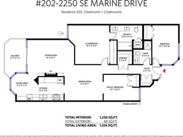 Outdoor Deck Photo of 202 2250 SE Marine Drive, Vancouver, BC