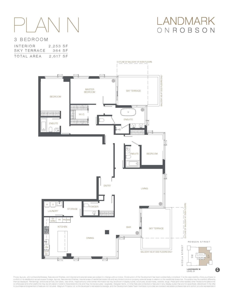 Powder Room Photo of 3102 1482 Robson Street, Vancouver, BC