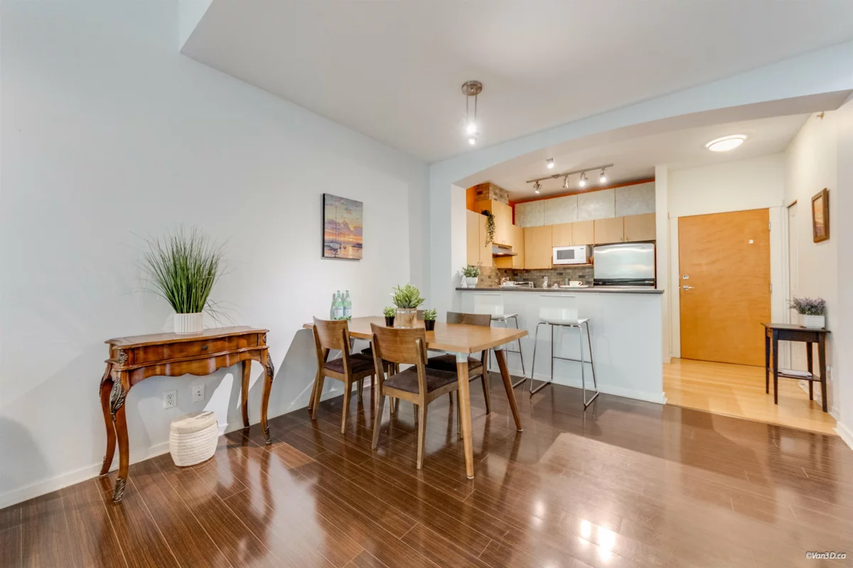 Living Room Photo of 406 9329 University Crescent, Burnaby, BC