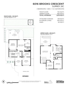Aerial View of 6016 Brooks Crescent, Surrey, BC