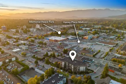 Aerial View of 306 22577 Royal Crescent, Maple Ridge, BC