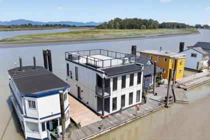Aerial View of 10 3871 W River Road, Delta, BC