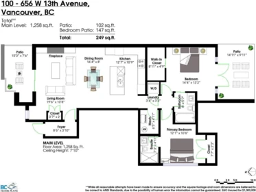 100 656 W 13th Avenue, Vancouver, BC, Vancouver — Townhouse for sale