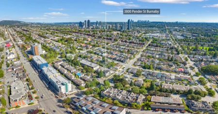 Aerial View of 2 3800 Pender Street, Burnaby, BC
