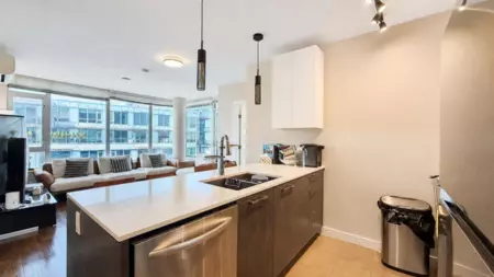 Kitchen Island Photo of 1202 6971 Elmbridge Way, Richmond, BC