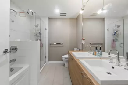 Primary Bathroom Photo of 412 9150 University High Street, Burnaby, BC