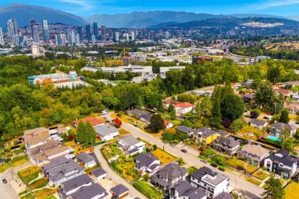 Aerial View of 4335 Barker Avenue, Burnaby, BC