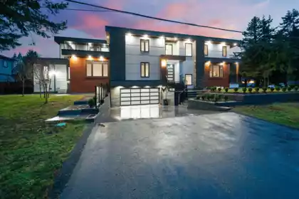 Aerial View of 13915 Blackburn Avenue, White Rock, BC