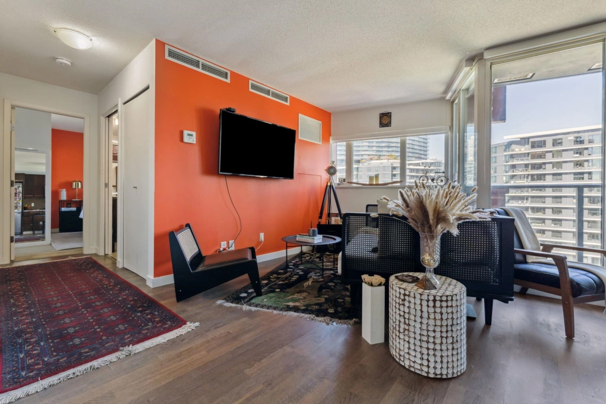Living Room Photo of 1701 918 Cooperage Way, Vancouver, BC