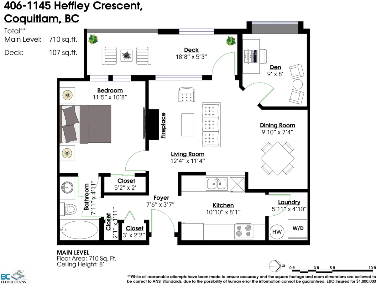 Basement Recreation Room Photo of 406 1145 Heffley Crescent, Coquitlam, BC