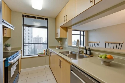 Kitchen Island Photo of 1202 3660 Vanness Avenue, Vancouver, BC