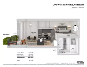 296 W 1st Avenue, Vancouver, BC, Vancouver — Townhouse for sale
