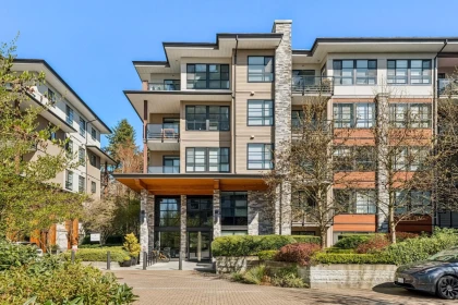 Aerial View of 412 1152 Windsor Mews, Coquitlam, BC