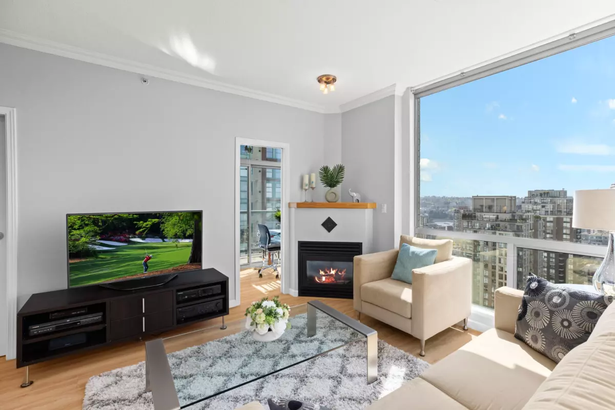 Living Room Photo of 2505 928 Richards Street, Vancouver, BC