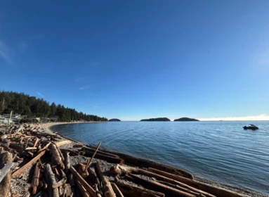 Aerial View of 6960 Sunshine Coast Highway, Sechelt, BC