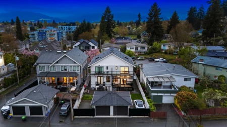 Aerial View of 1440 E 17th Avenue, Vancouver, BC