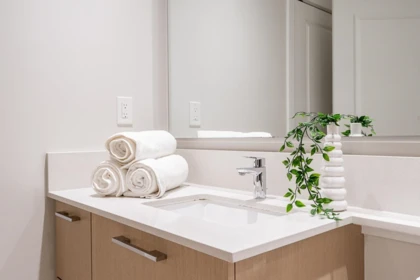 Powder Room Photo of 322 3563 Ross Drive, Vancouver, BC