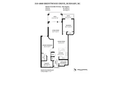 Aerial View of 310 4868 Brentwood Drive, Burnaby, BC