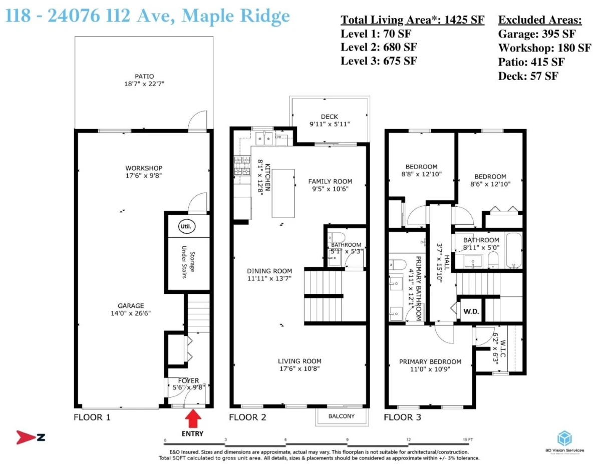 Exterior Rear Photo of 118 24076 112 Avenue, Maple Ridge, BC