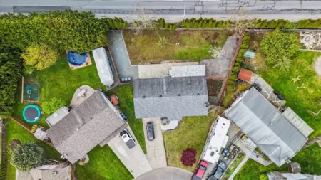 Aerial View of 3180 Coronation Court, Abbotsford, BC