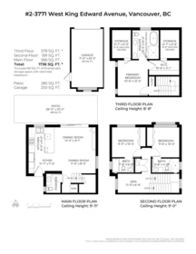 2 3771 W King Edward Avenue, Vancouver, BC, Vancouver — Half Duplex for sale