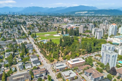Aerial View of 703 550 Eighth Street, New Westminster, BC