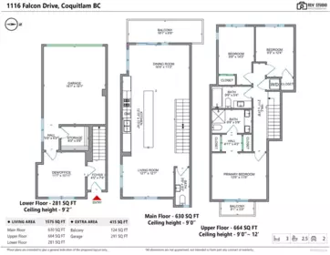 1116 Falcon Drive, Coquitlam, BC, Coquitlam — Townhouse for sale