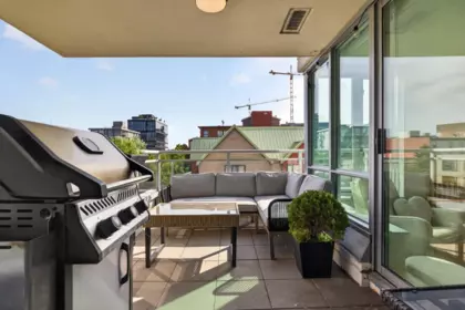 Outdoor Patio Photo of 502 120 Milross Avenue, Vancouver, BC