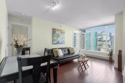 Living Room Photo of 2504 888 Homer Street, Vancouver, BC