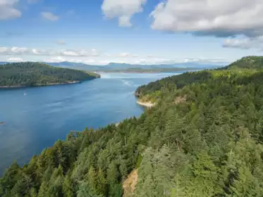 Aerial View of 498 Marine Turnabout, Mayne Island, BC