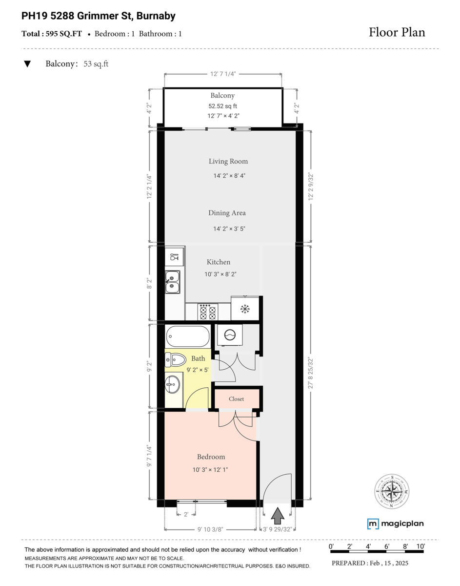 Hallway Photo of PH19 5288 Grimmer Street, Burnaby, BC