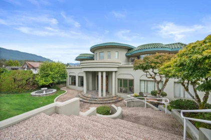Aerial View of 828 Beachview Drive, North Vancouver, BC