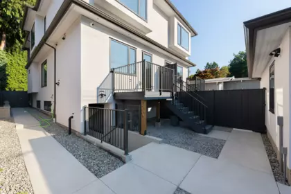 Aerial View of 4475 Wallace Street, Vancouver, BC
