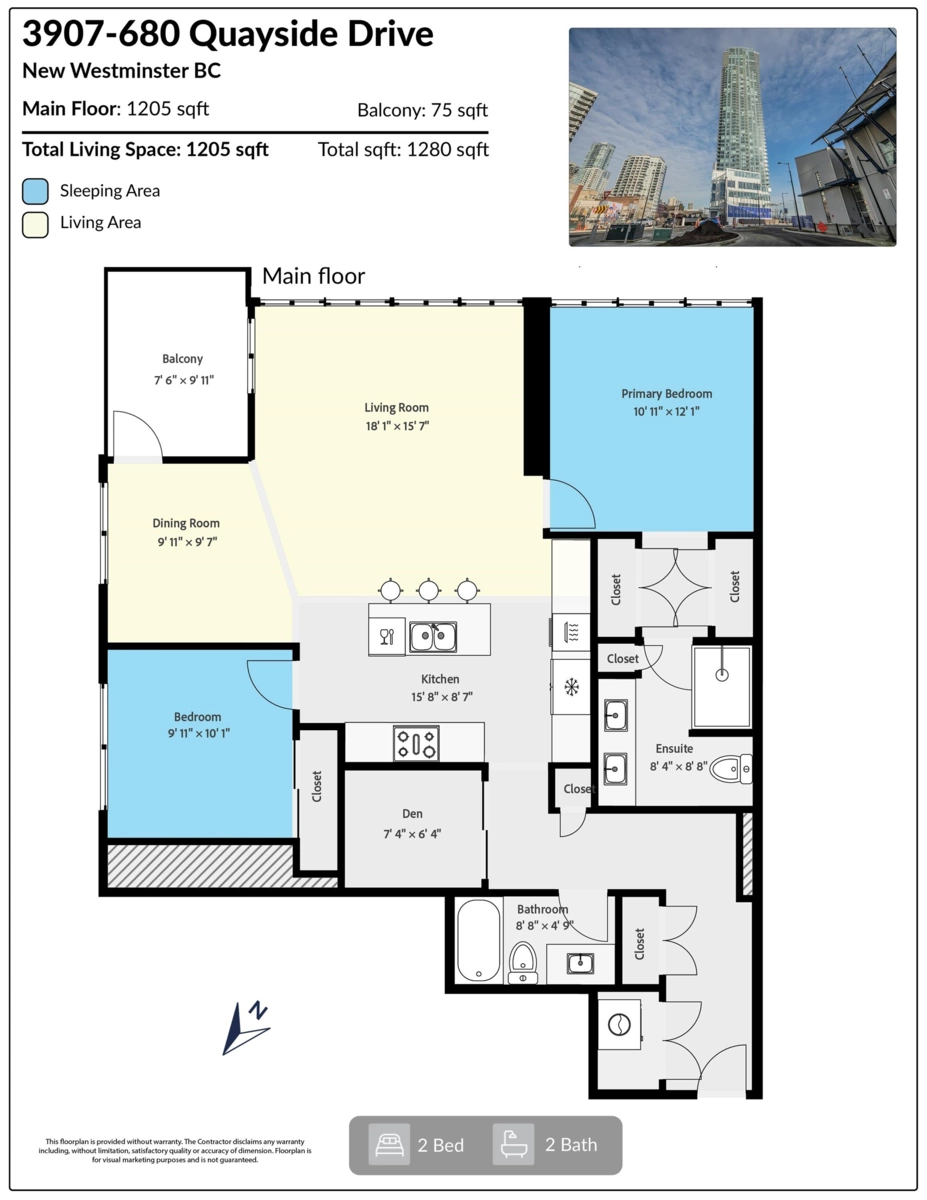 Outdoor Patio Photo of 3907 680 Quayside Drive, New Westminster, BC