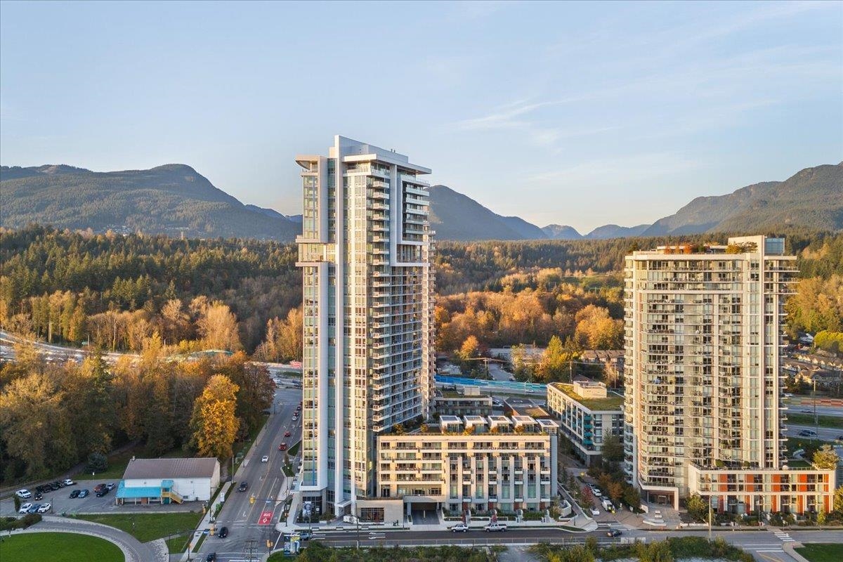 Aerial View of 2404 1500 Fern Street, North Vancouver, BC