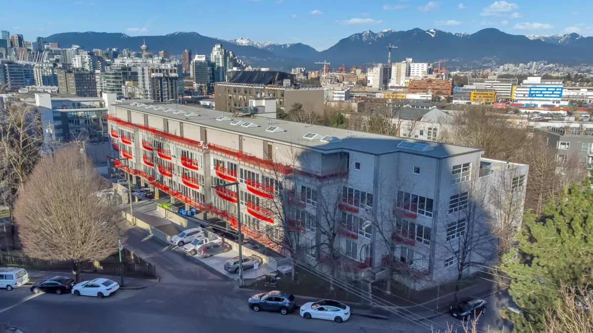 Aerial View of 305 350 E 2nd Avenue, Vancouver, BC