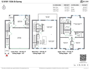 Aerial View of 12 8181 135a Street, Surrey, BC