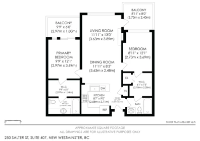 Guest Bathroom Photo of 407 250 Salter Street, New Westminster, BC