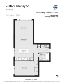 Basement Recreation Room Photo of 2 1879 Barclay Street, Vancouver, BC