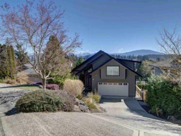 Aerial View of 825 Bayview Heights Road, Gibsons, BC