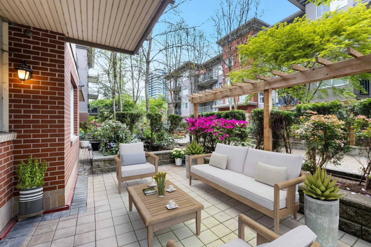 Living Room Photo of 102 3250 St Johns Street, Port Moody, BC