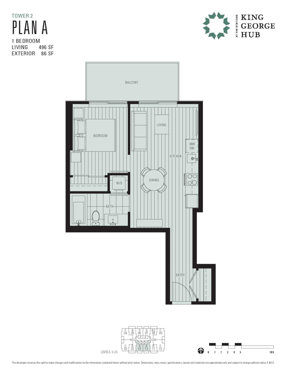 Outdoor Deck Photo of 512 13655 Fraser Highway, Surrey, BC