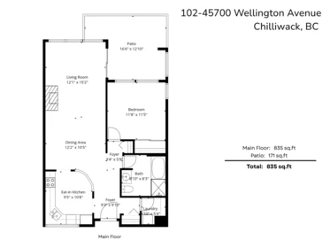 Kitchen Photo of 102 45700 Wellington Avenue, Chilliwack, BC