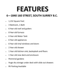 Community Amenities Photo (Clubhouse) of 6 1840 160 Street, Surrey, BC
