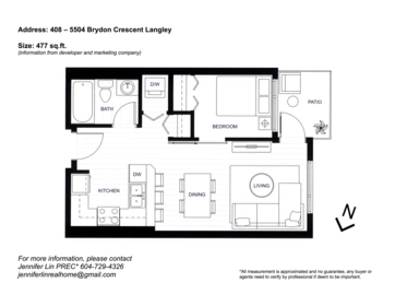 Bedroom 3 Photo of 408 5504 Brydon Crescent, Langley, BC